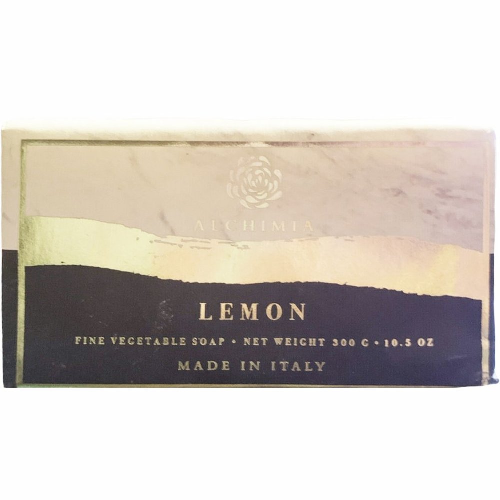 NEW Alchimia Lemon Fine Vegetable Soap 300g 10.5oz Made in Italy Large Bar Soap